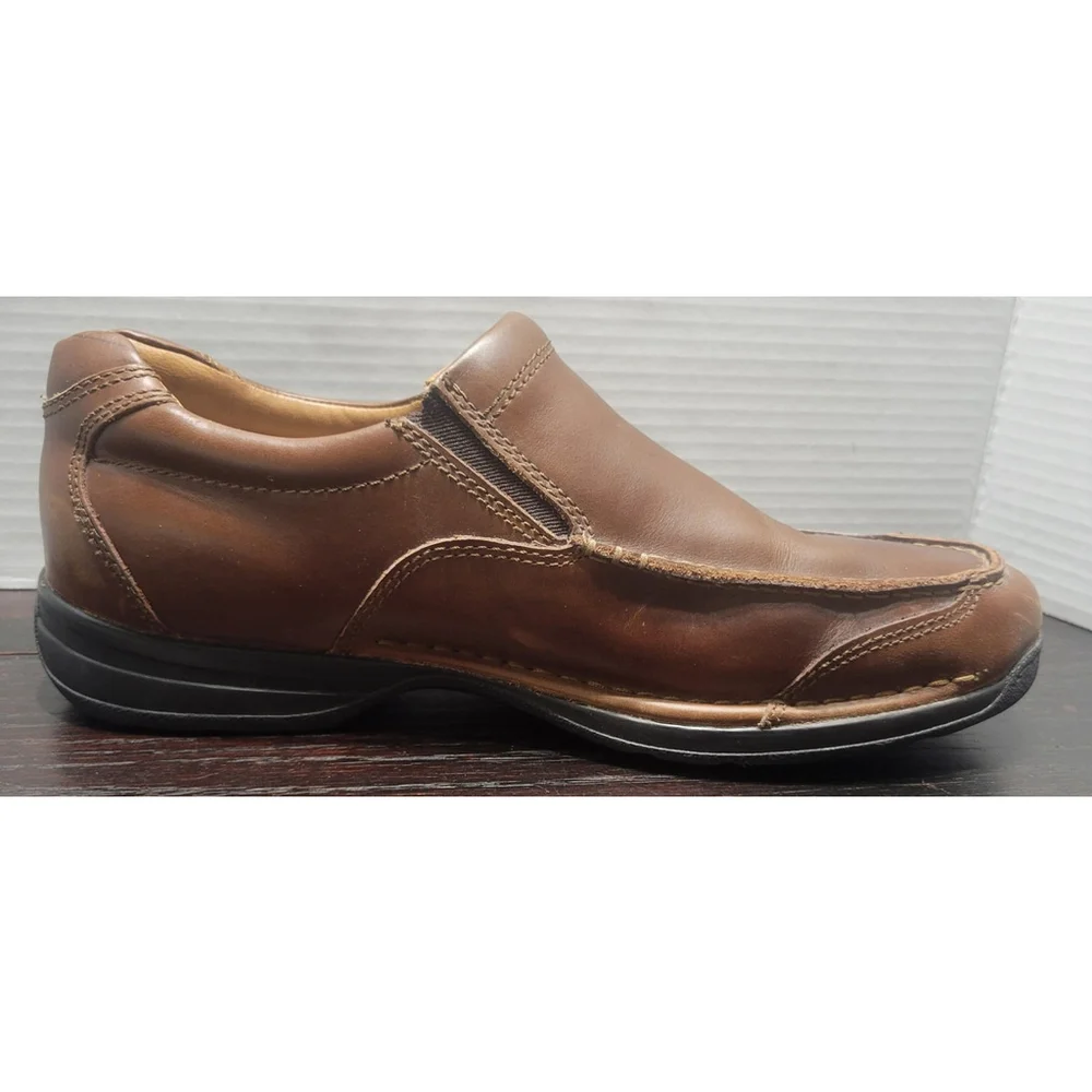 Men’s Johnston & Murphy Shuler Moc Slip On shoes 10.5 M Brown Leather